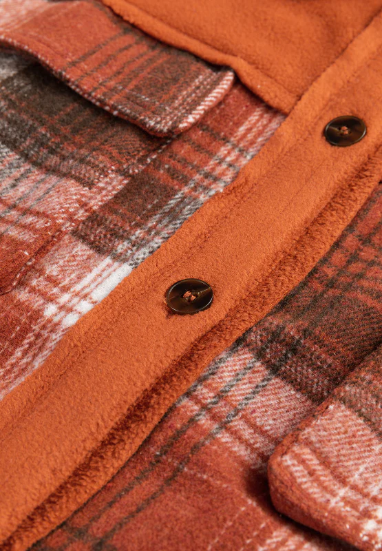 Plaid Button Up Long Sleeve Jacket - Image 10