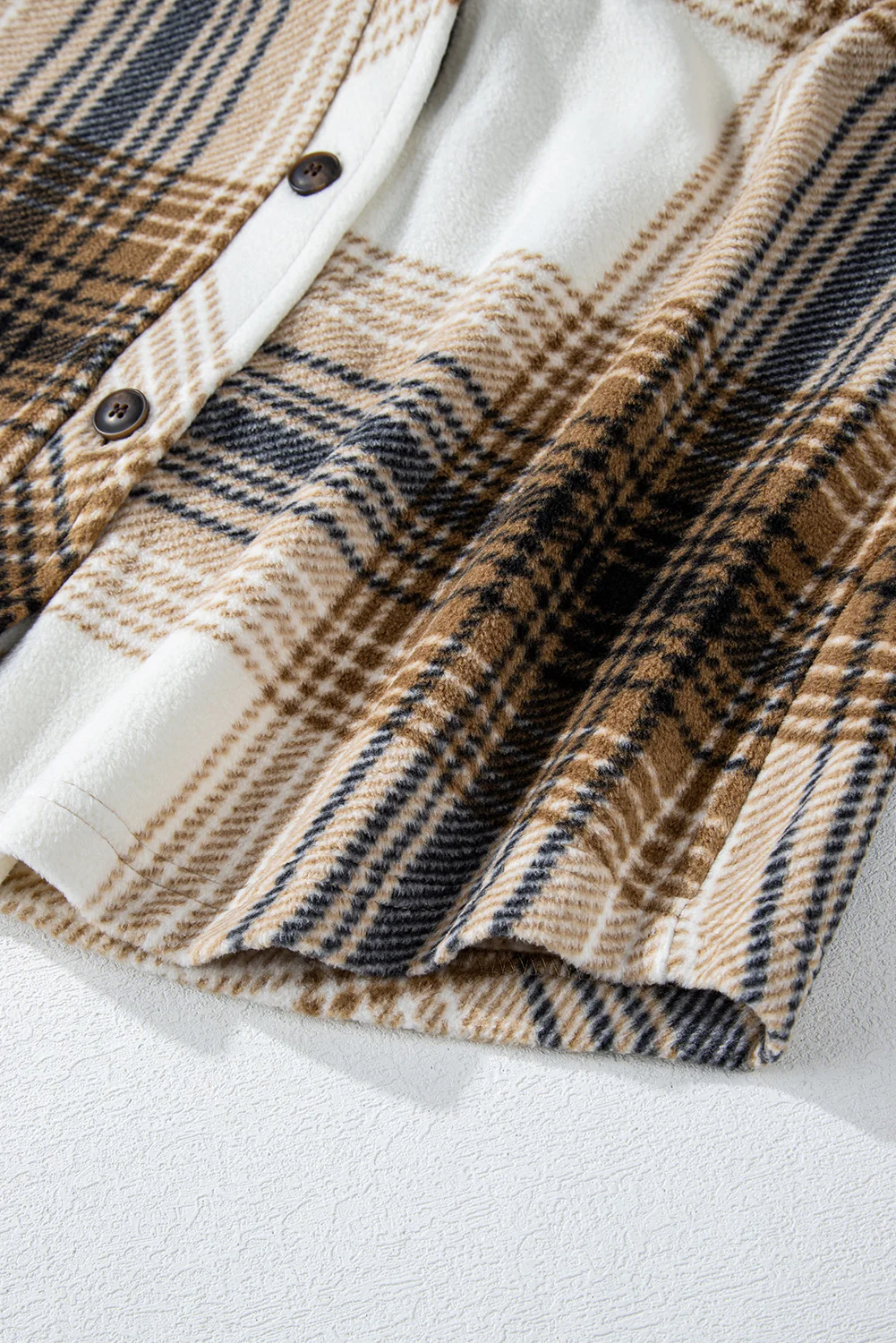 Plaid Button Up Long Sleeve Jacket - Image 10