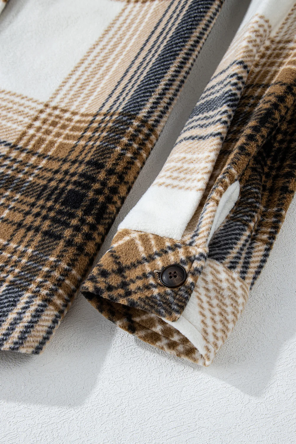 Plaid Button Up Long Sleeve Jacket - Image 11