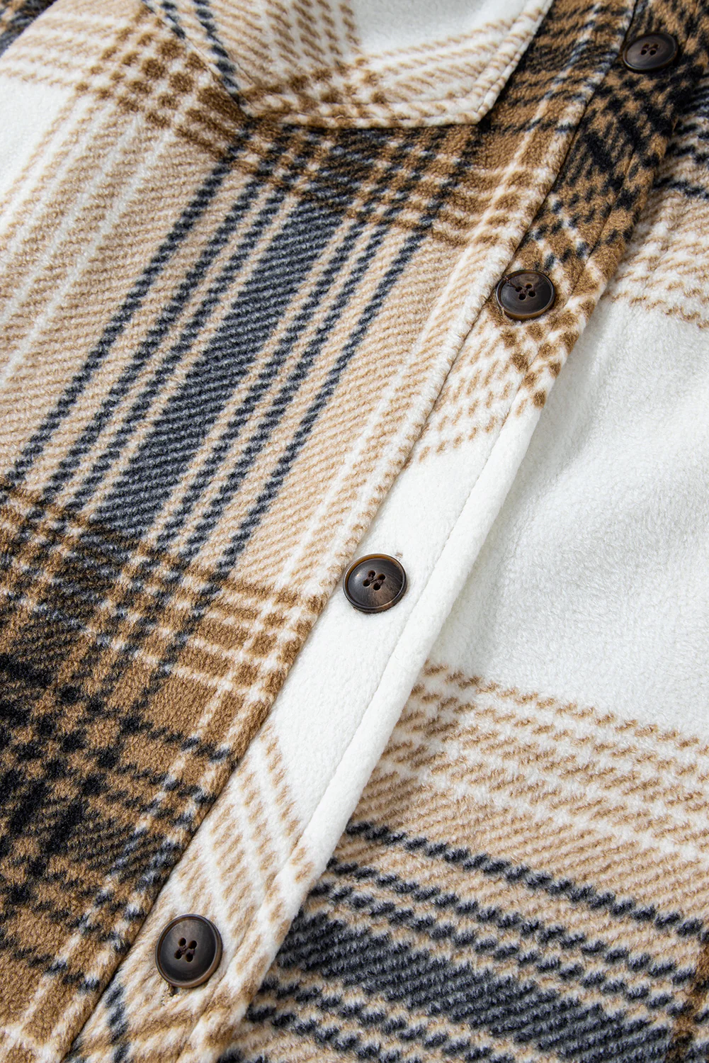 Plaid Button Up Long Sleeve Jacket - Image 12