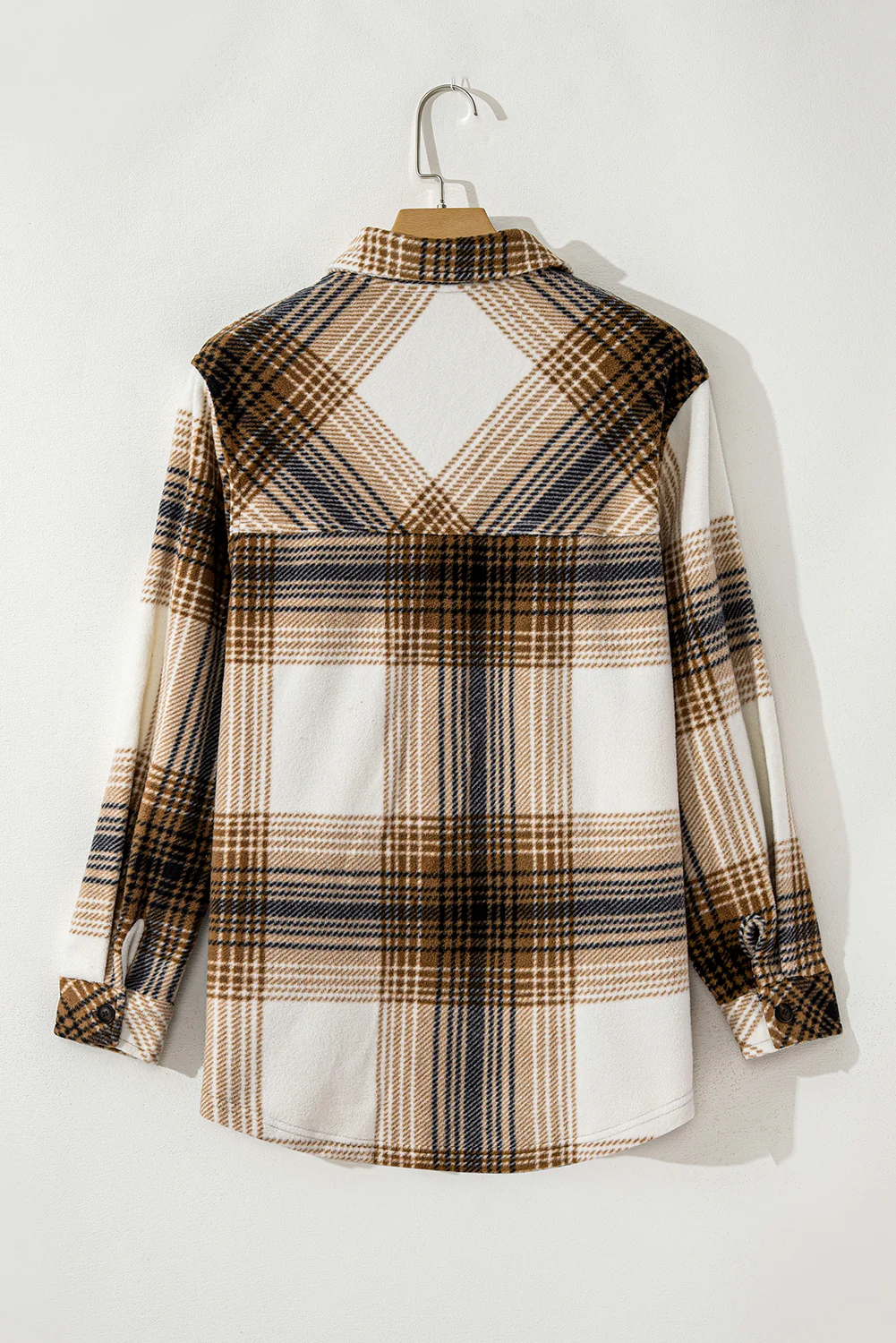Plaid Button Up Long Sleeve Jacket - Image 7