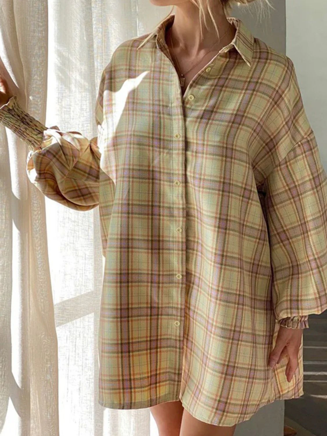 Plaid Button Up Long Sleeve Shirt - Image 12