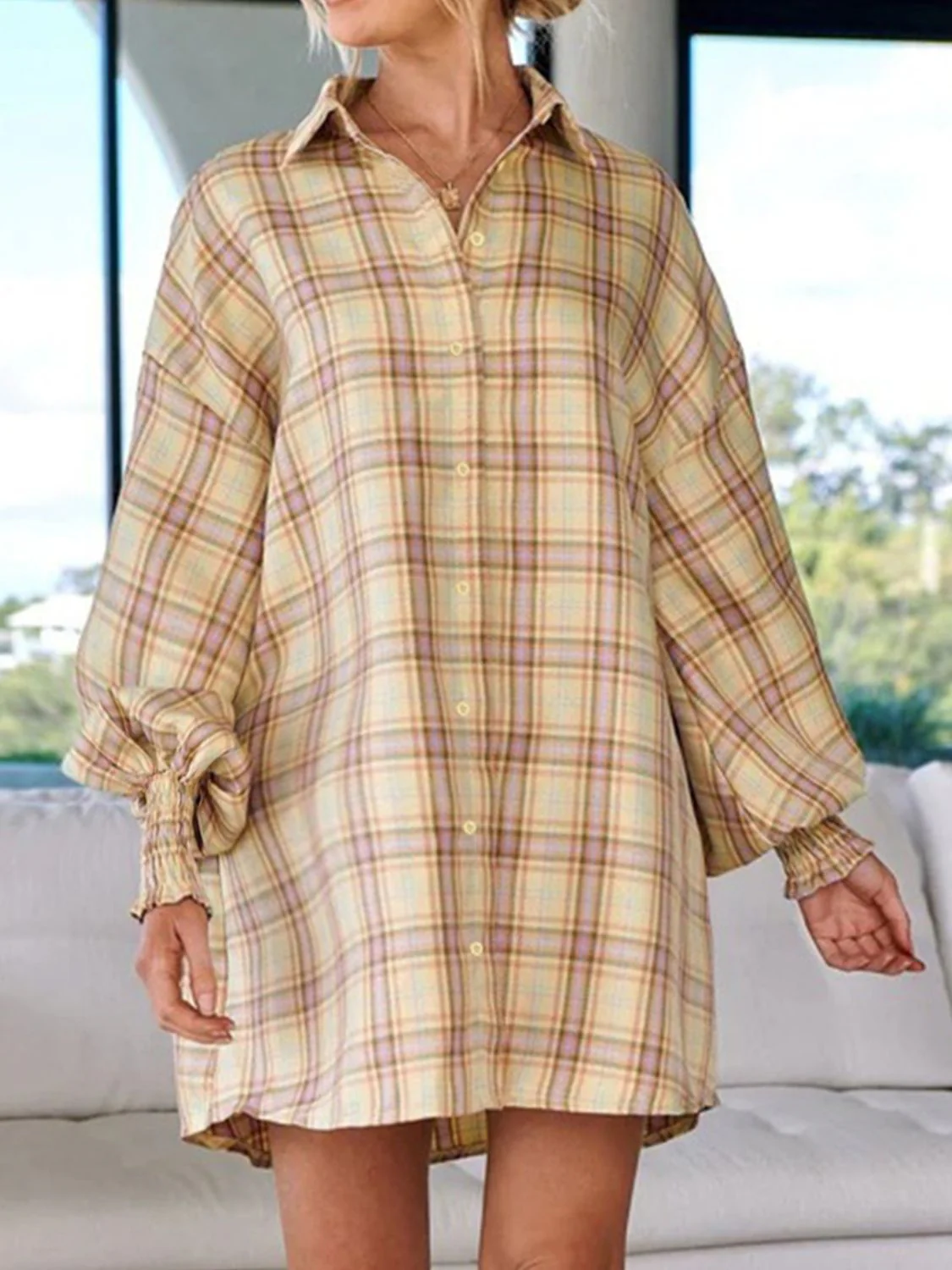 Plaid Button Up Long Sleeve Shirt - Image 14