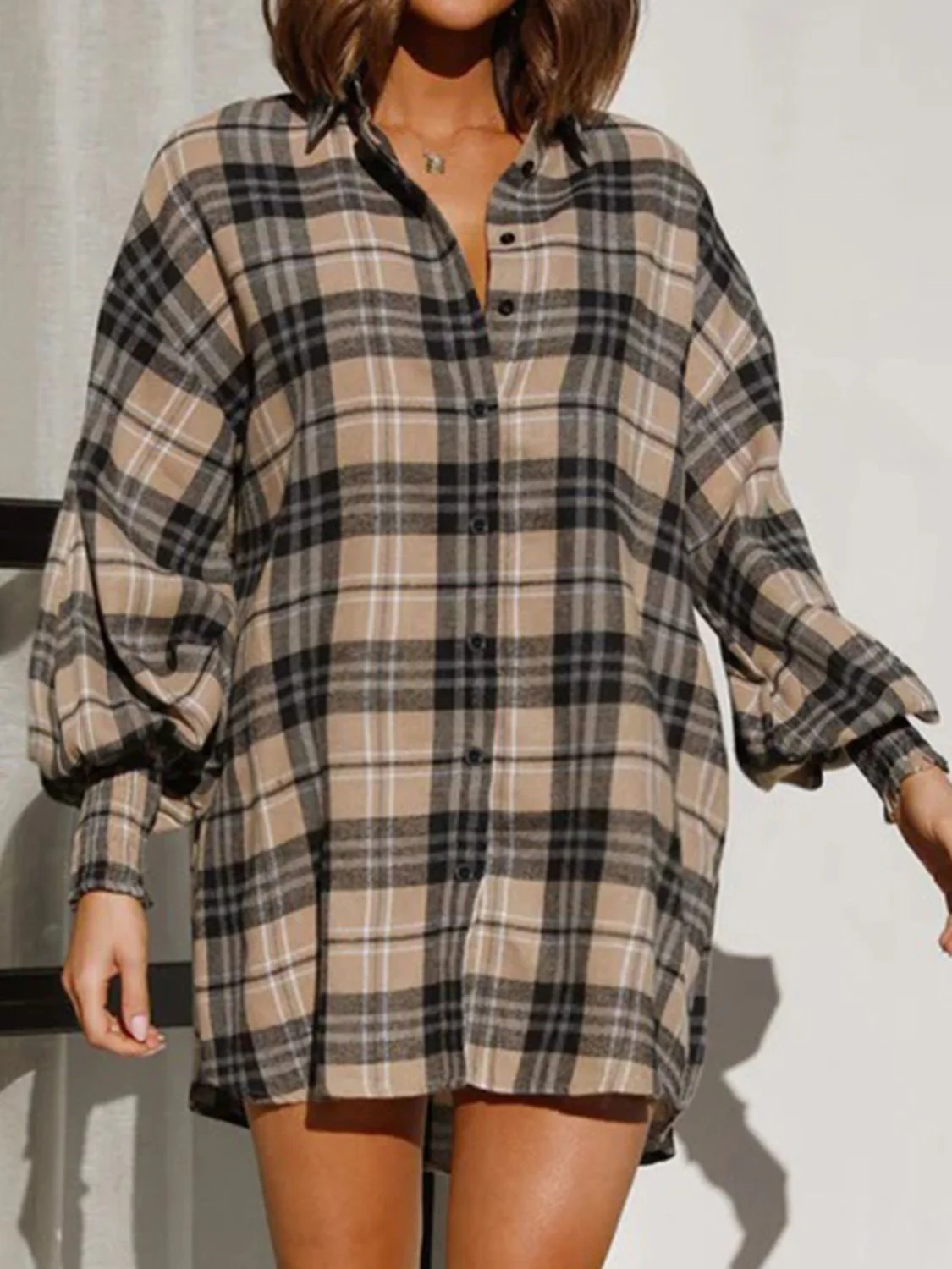 Plaid Button Up Long Sleeve Shirt - Image 9