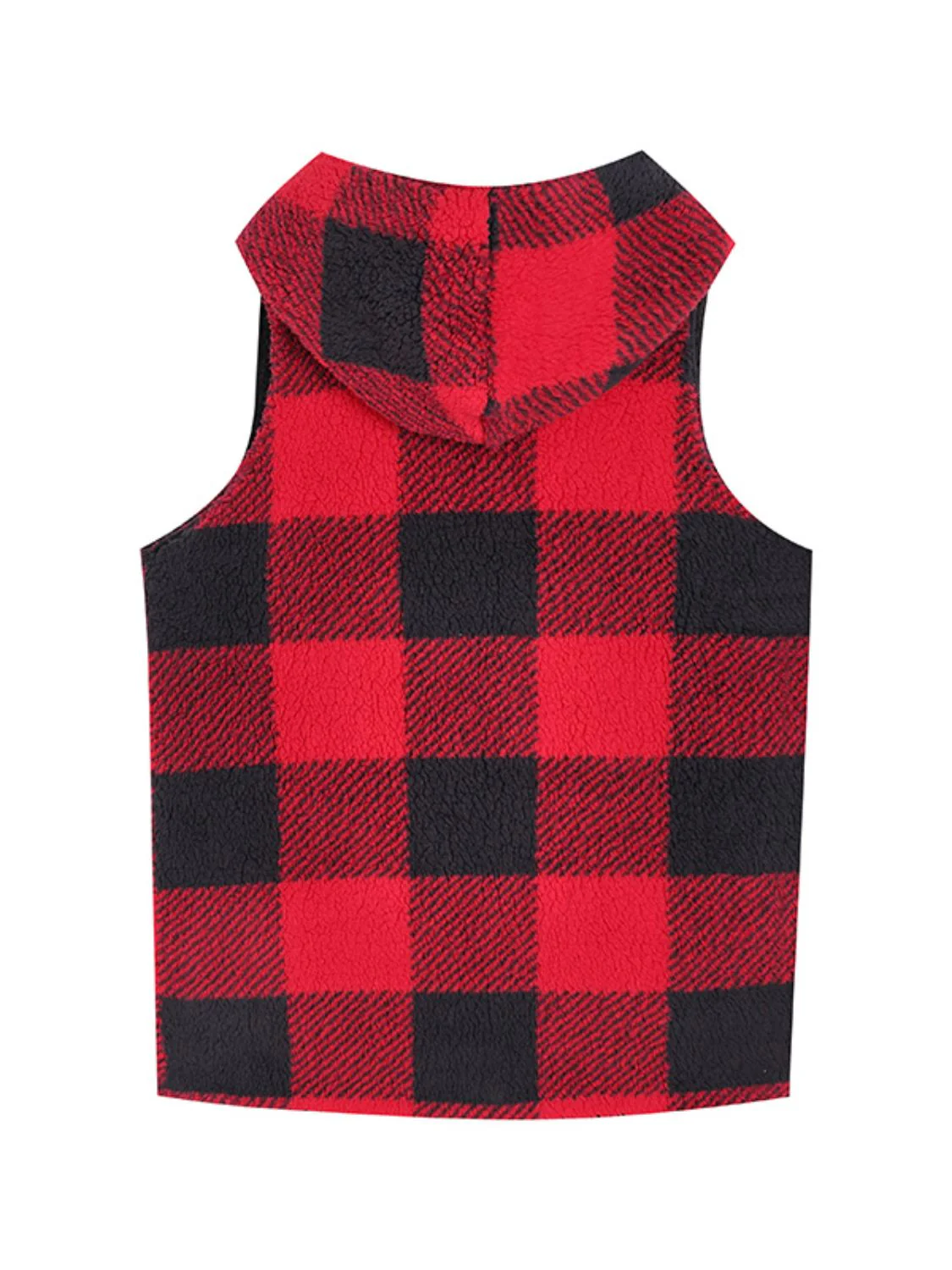 Plaid Hooded Vest - Image 4