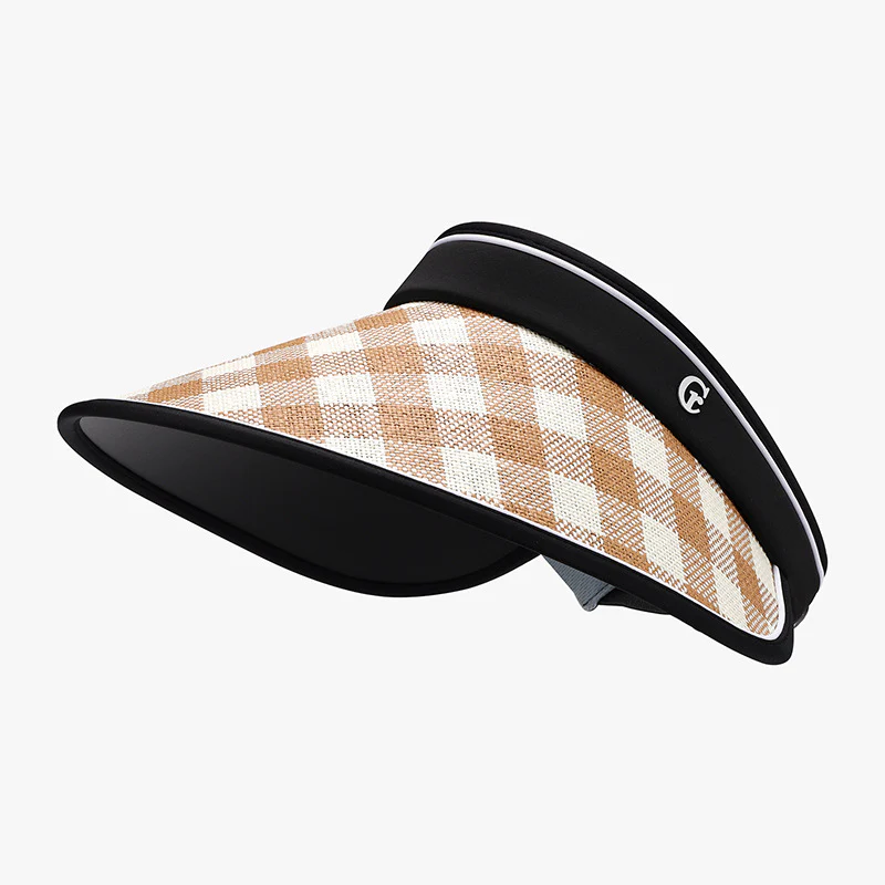 Plaid Natural Grass Adjustable Sun Hat - Image 4