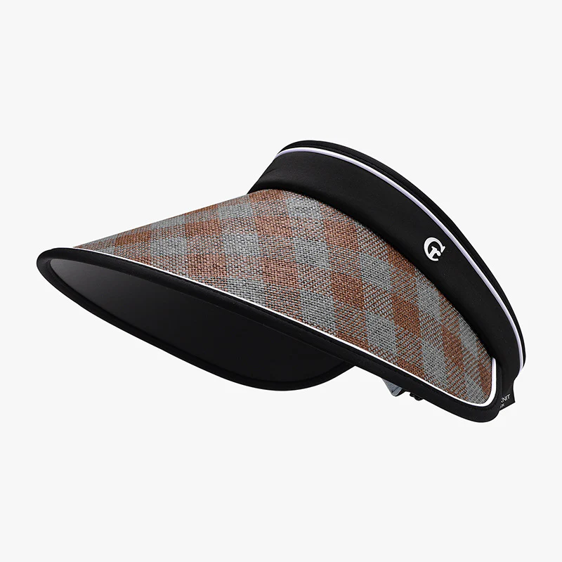 Plaid Natural Grass Adjustable Sun Hat - Image 5