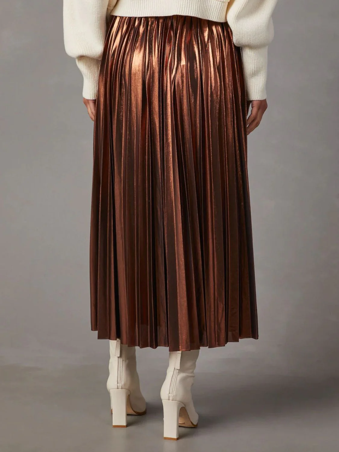 Pleated Midi Skirt - Image 4