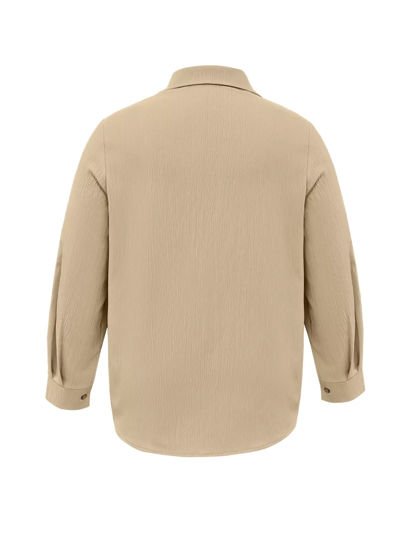 Plus Size Casual Long Sleeve Button-Down Shirt - Image 7