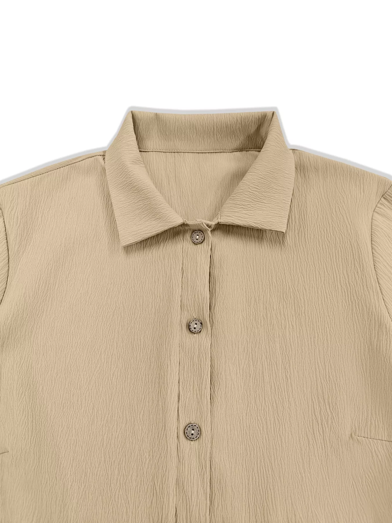 Plus Size Casual Long Sleeve Button-Down Shirt - Image 8