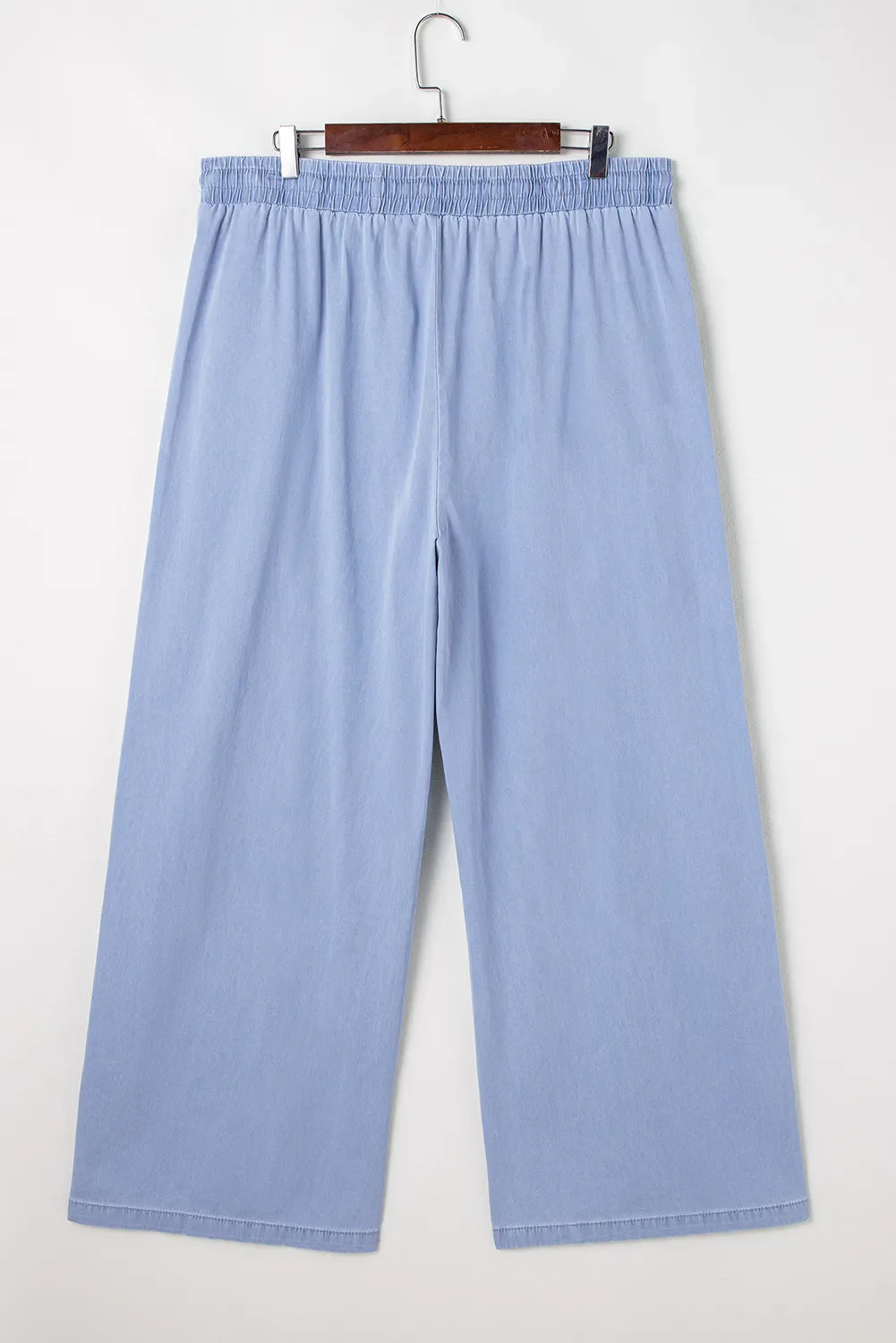 Plus Size Drawstring Wide Leg Jeans - Image 3