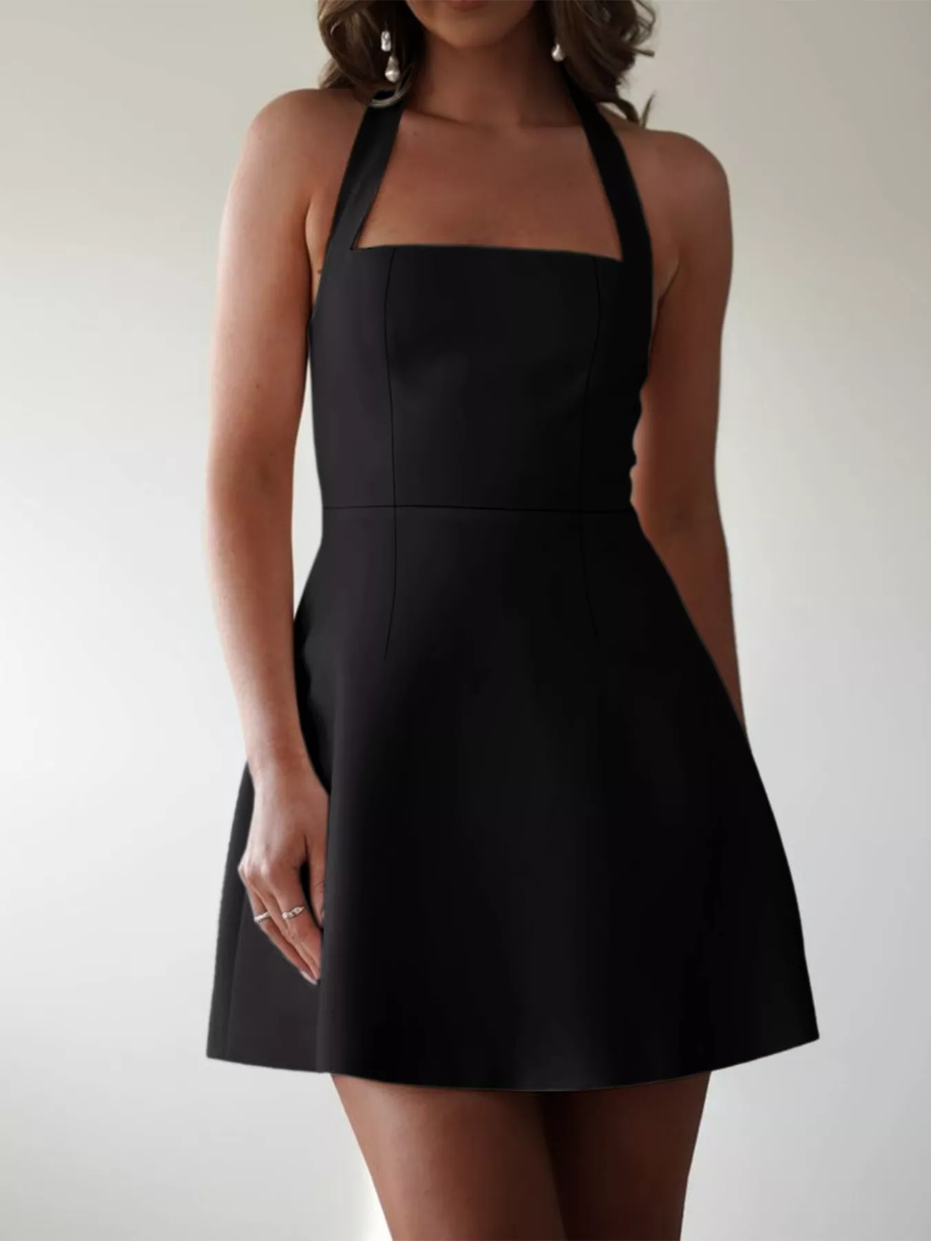 Plus Size Halter Neck Mini Dress - Image 7