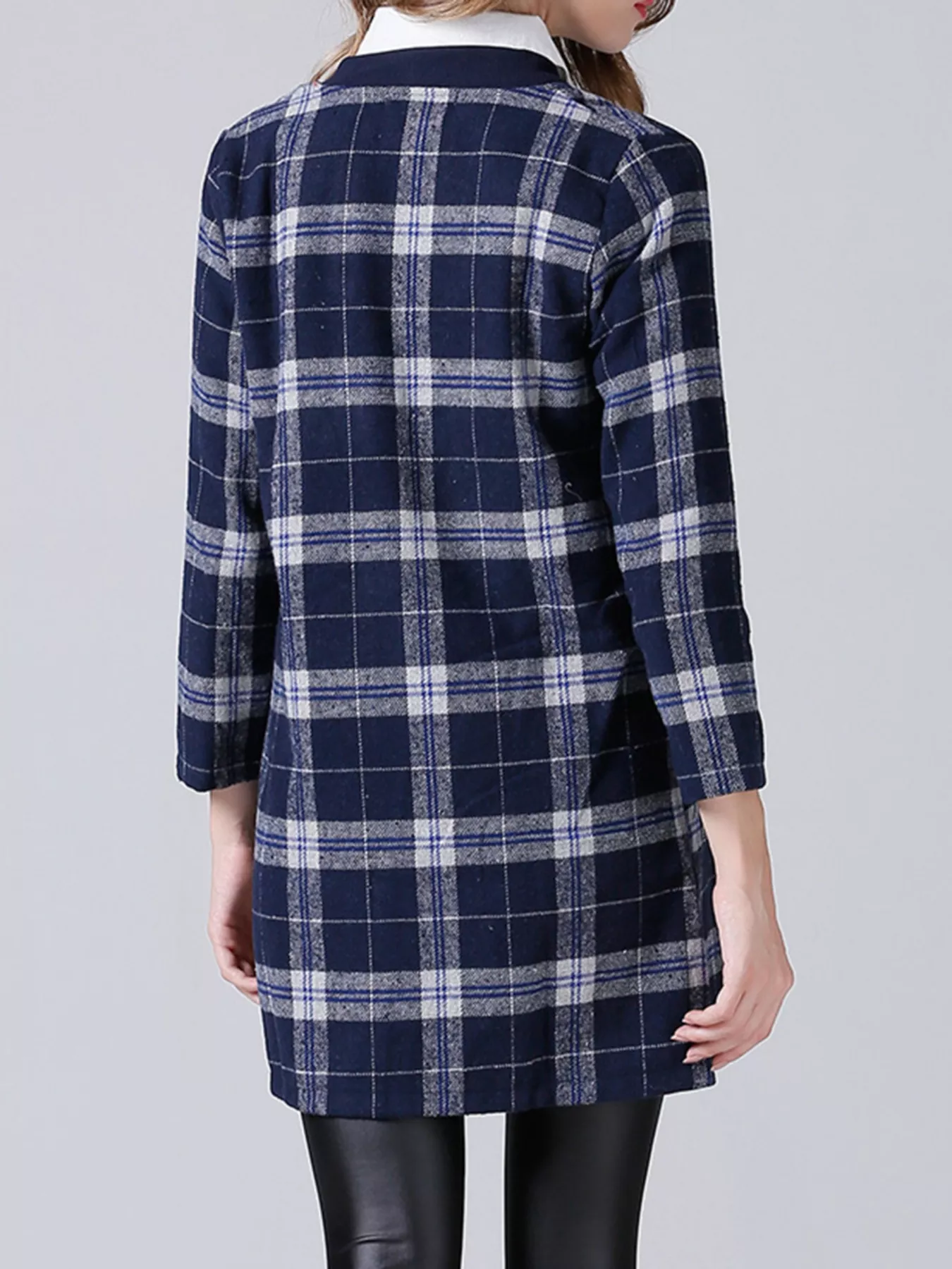 Plus Size Plaid Button-Down Longline Shirt - Image 6