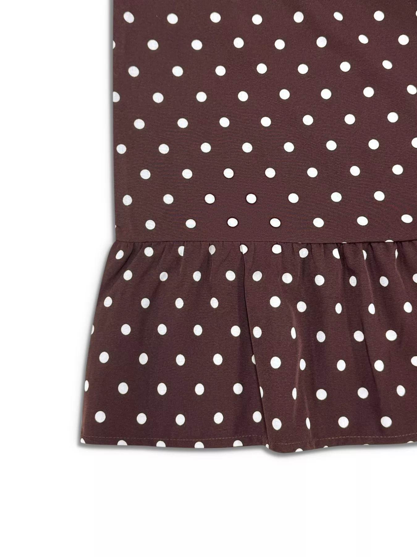 Plus Size Polka Dot Ruffle Hem Mini Dress - Image 10
