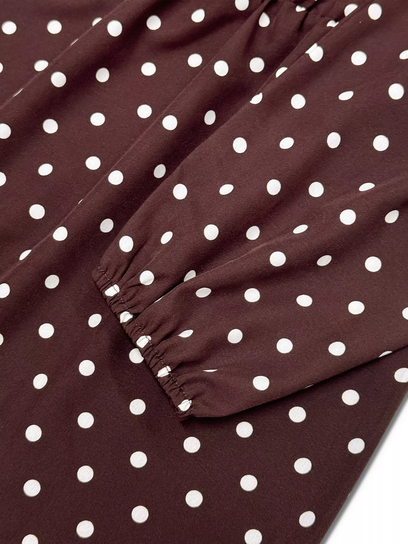 Plus Size Polka Dot Ruffle Hem Mini Dress - Image 7