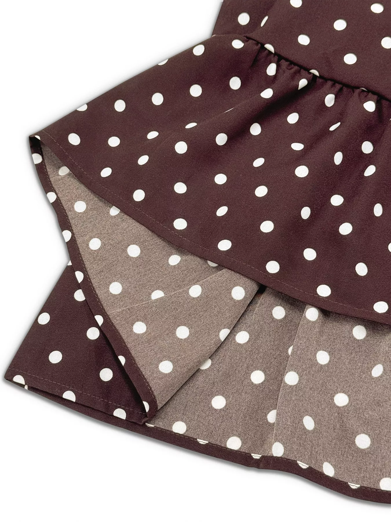 Plus Size Polka Dot Ruffle Hem Mini Dress - Image 8