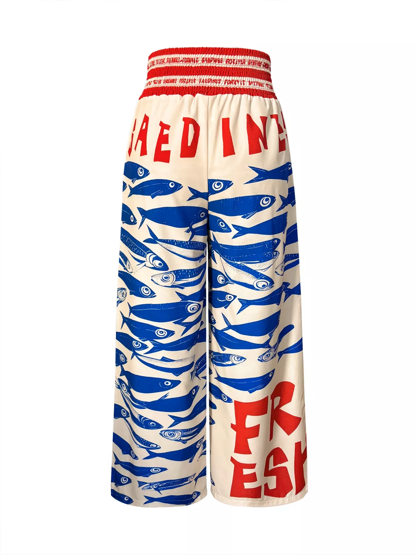 Plus Size Printed Wide Leg Pants - Image 4