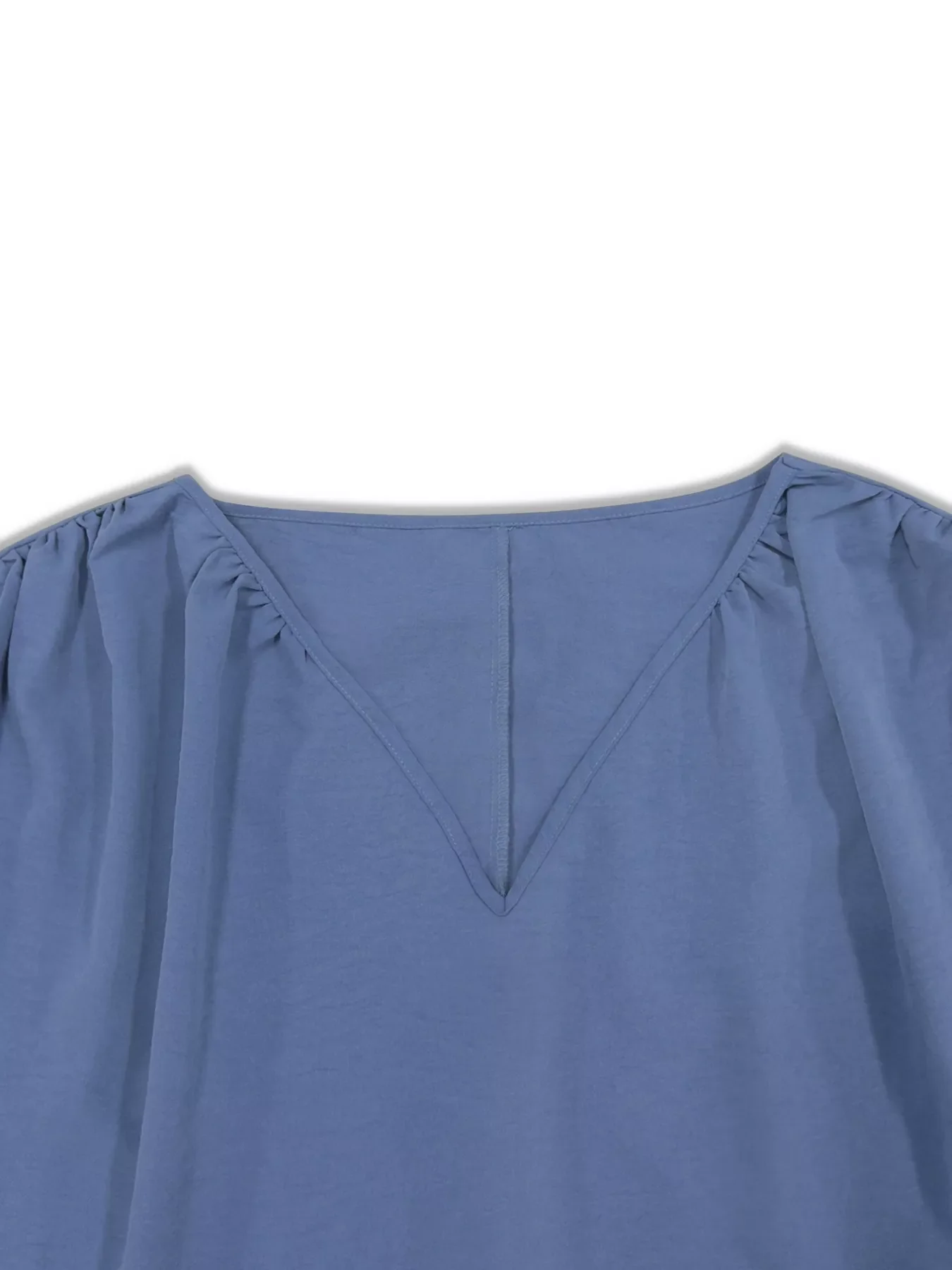Plus Size V-Neck Long Sleeve Blouse - Image 7