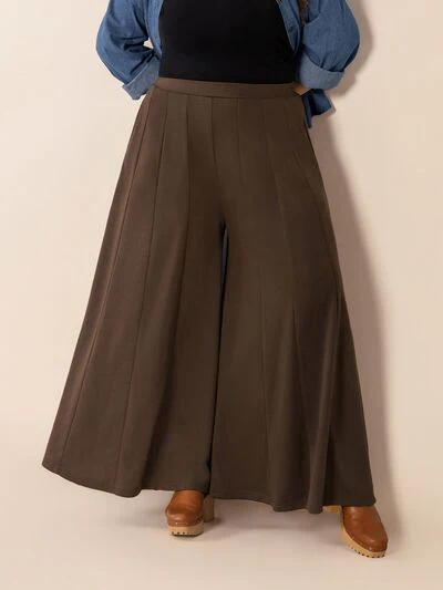 Plus Size Wide Leg Pants with Pockets - Image 7
