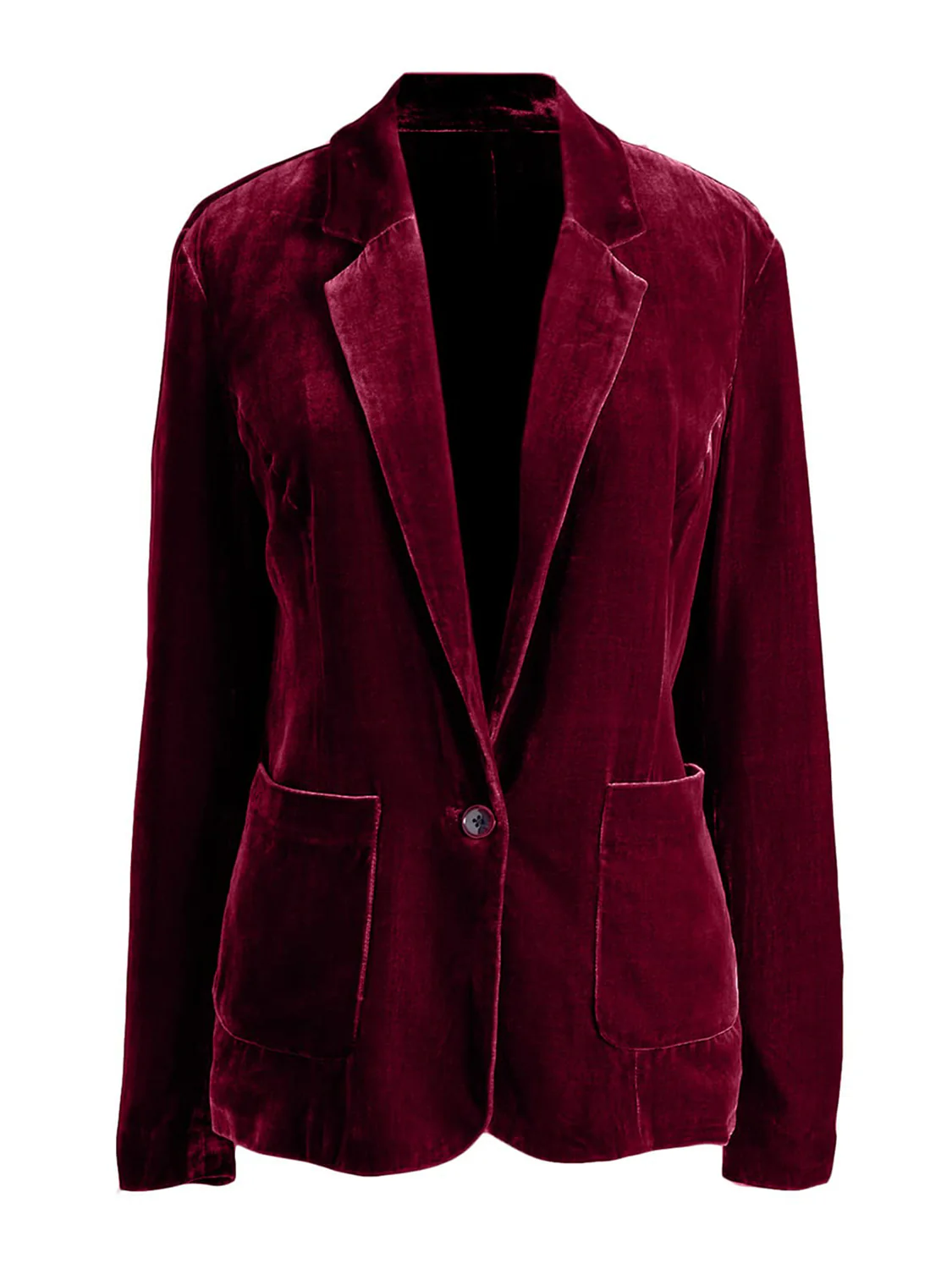 Pocketed Button Up Lapel Collar Blazer - Image 14