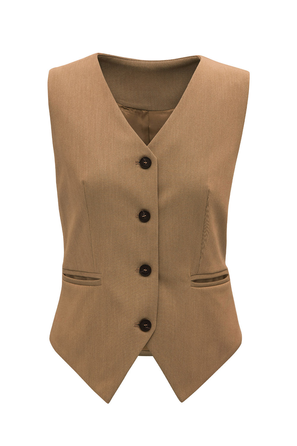 Pocketed Button Up Vest - Image 16