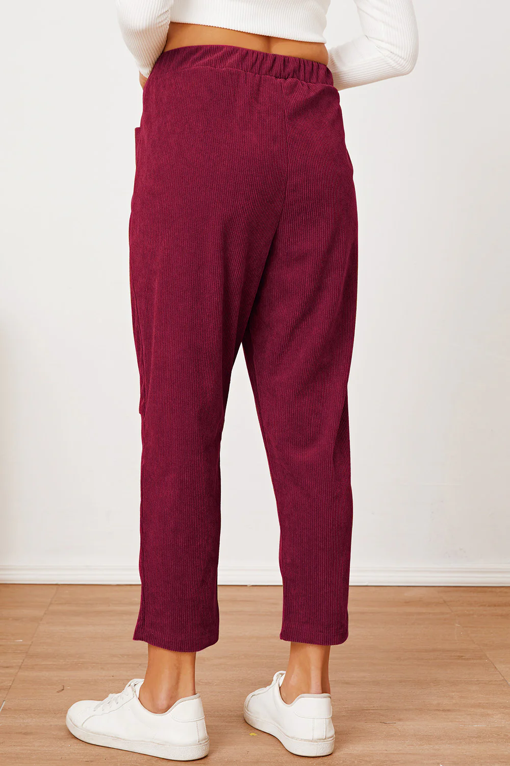 Pocketed Elastic Waist Pants - Image 10