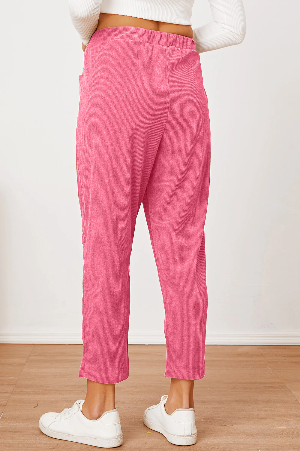 Pocketed Elastic Waist Pants - Image 12