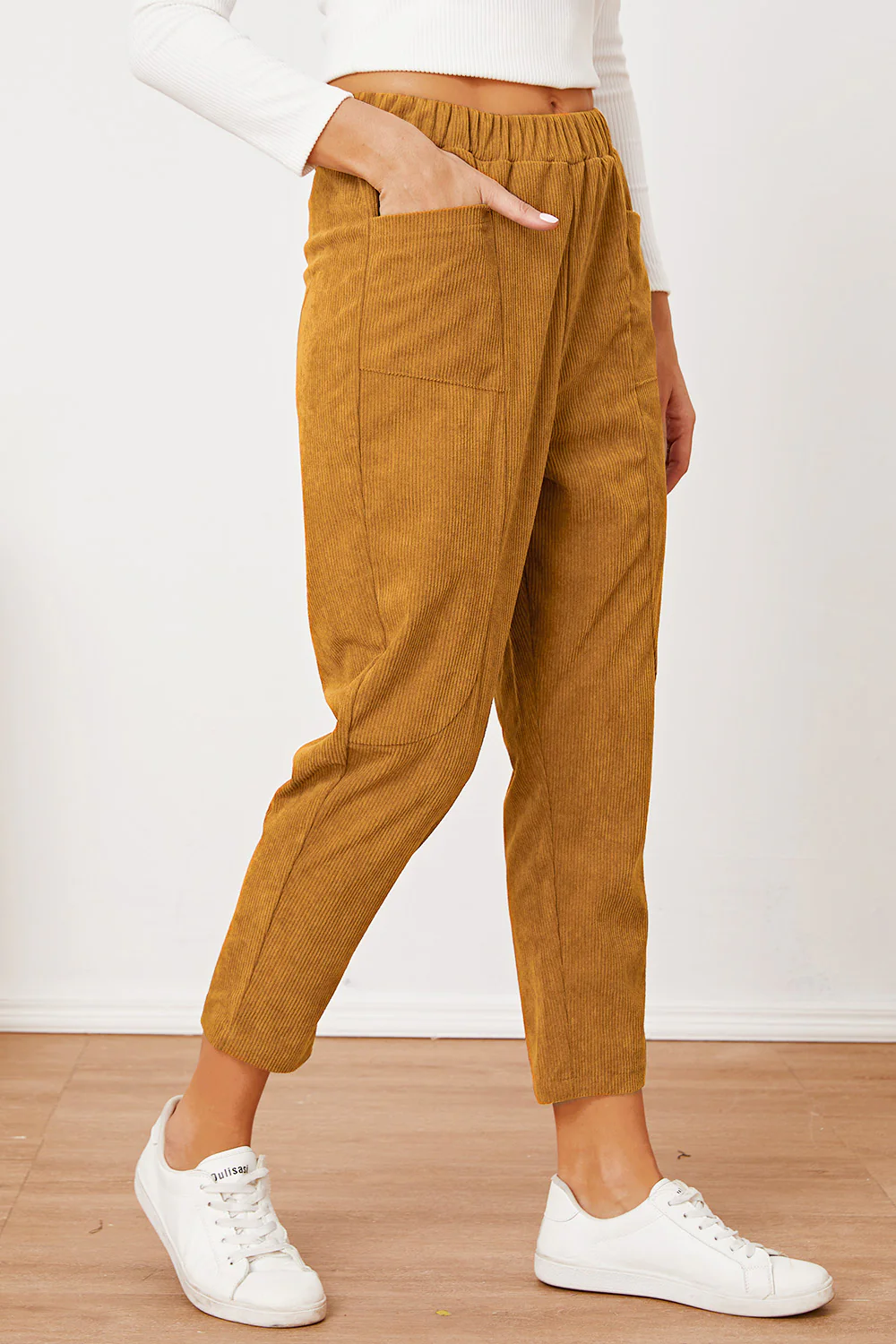 Pocketed Elastic Waist Pants - Image 15