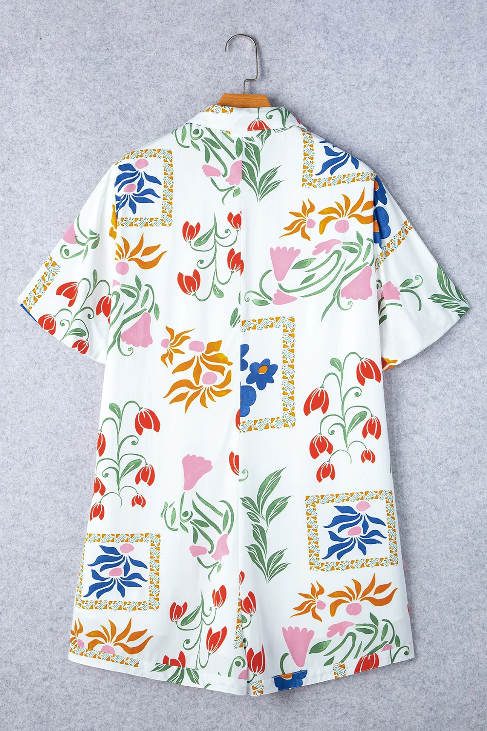 Pocketed Printed Half Sleeve Romper - Image 4