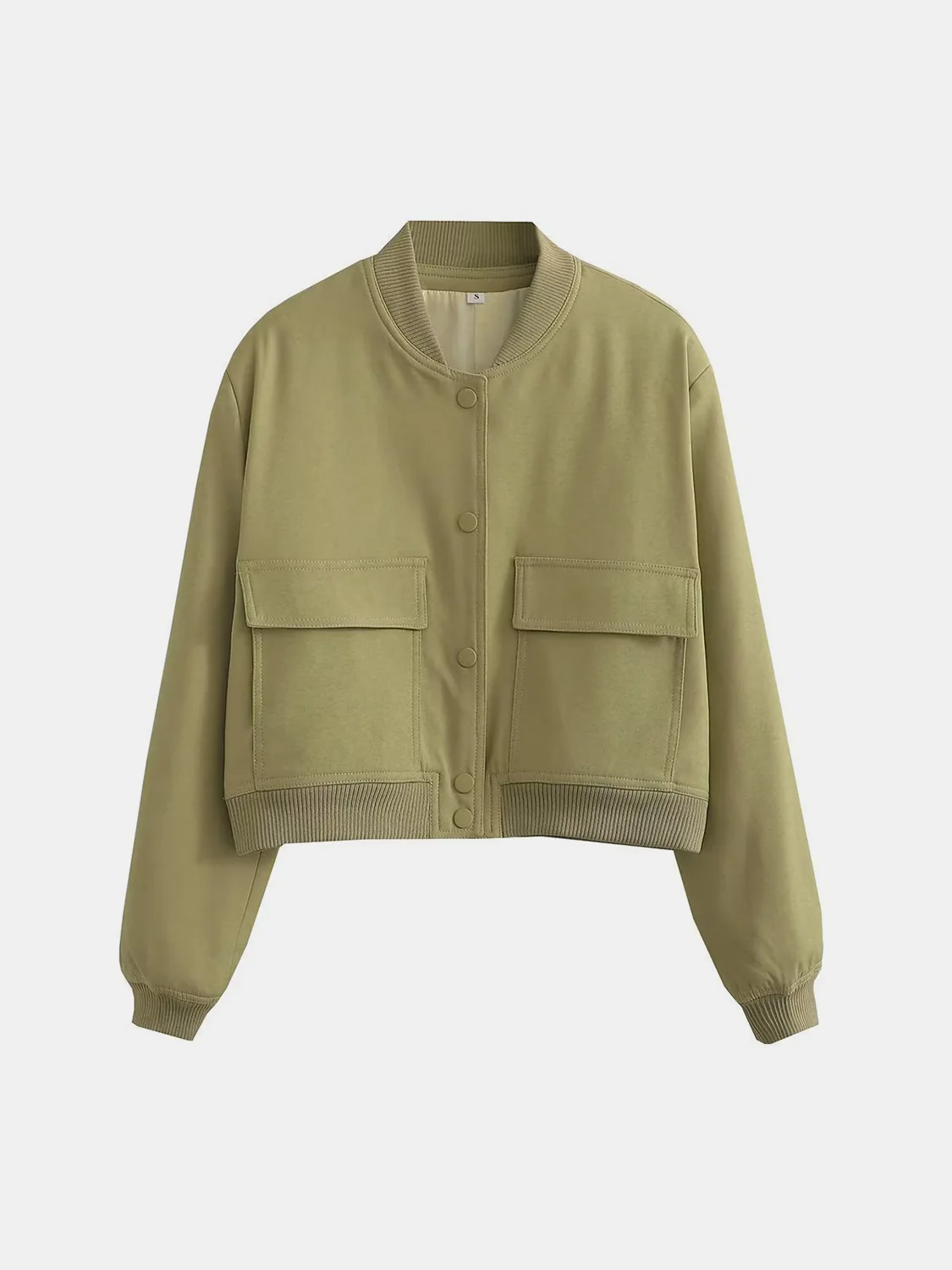 Pocketed Snap Down Baseball Collar Jacket - Image 29