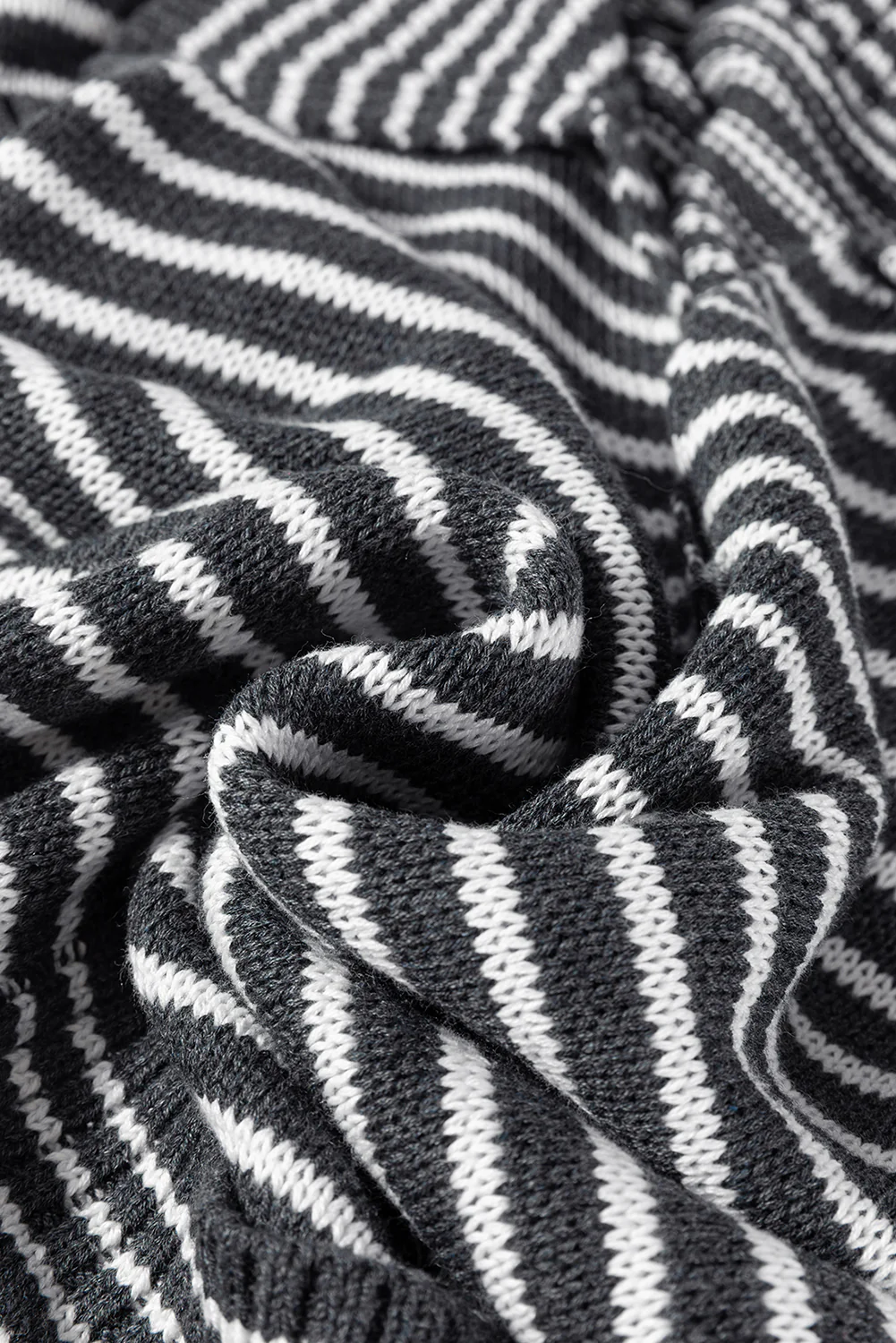 Pocketed Striped Johnny Collar Sweater Vest - Image 6