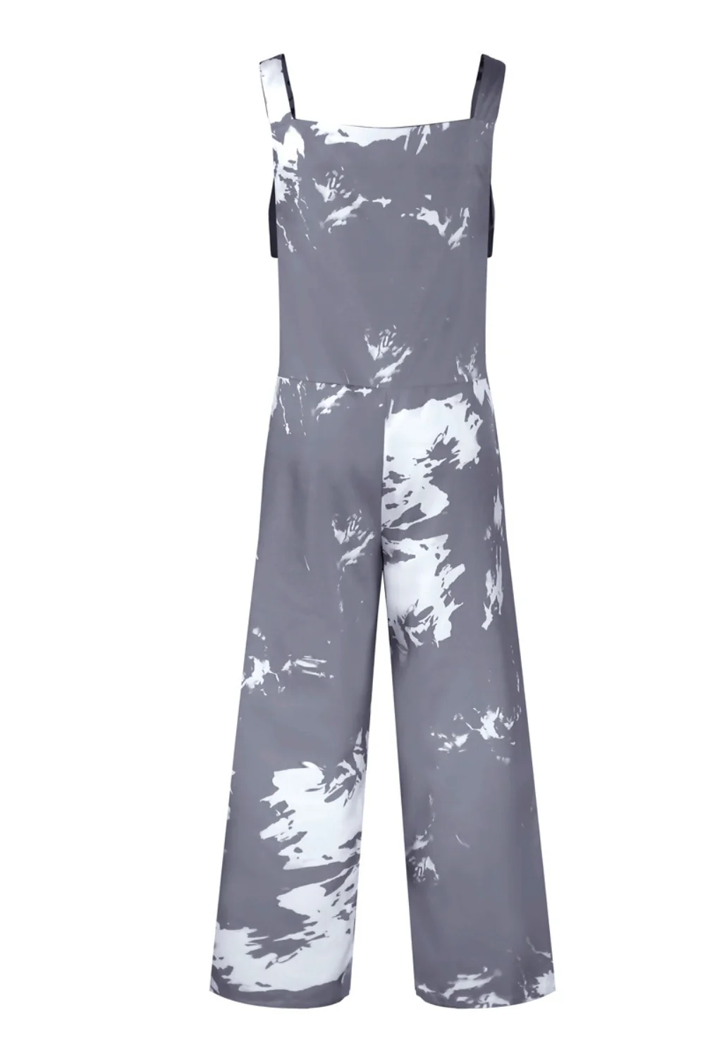Pocketed Tie-Dye Wide Strap Overalls - Image 2