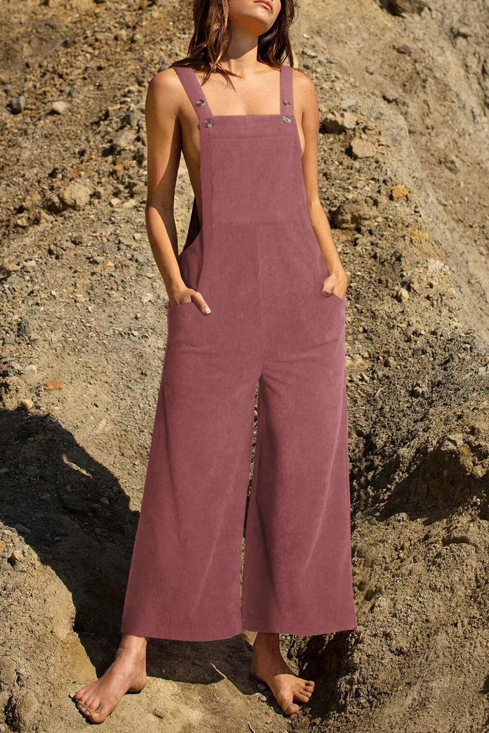 Pocketed Wide Leg Overall - Image 22