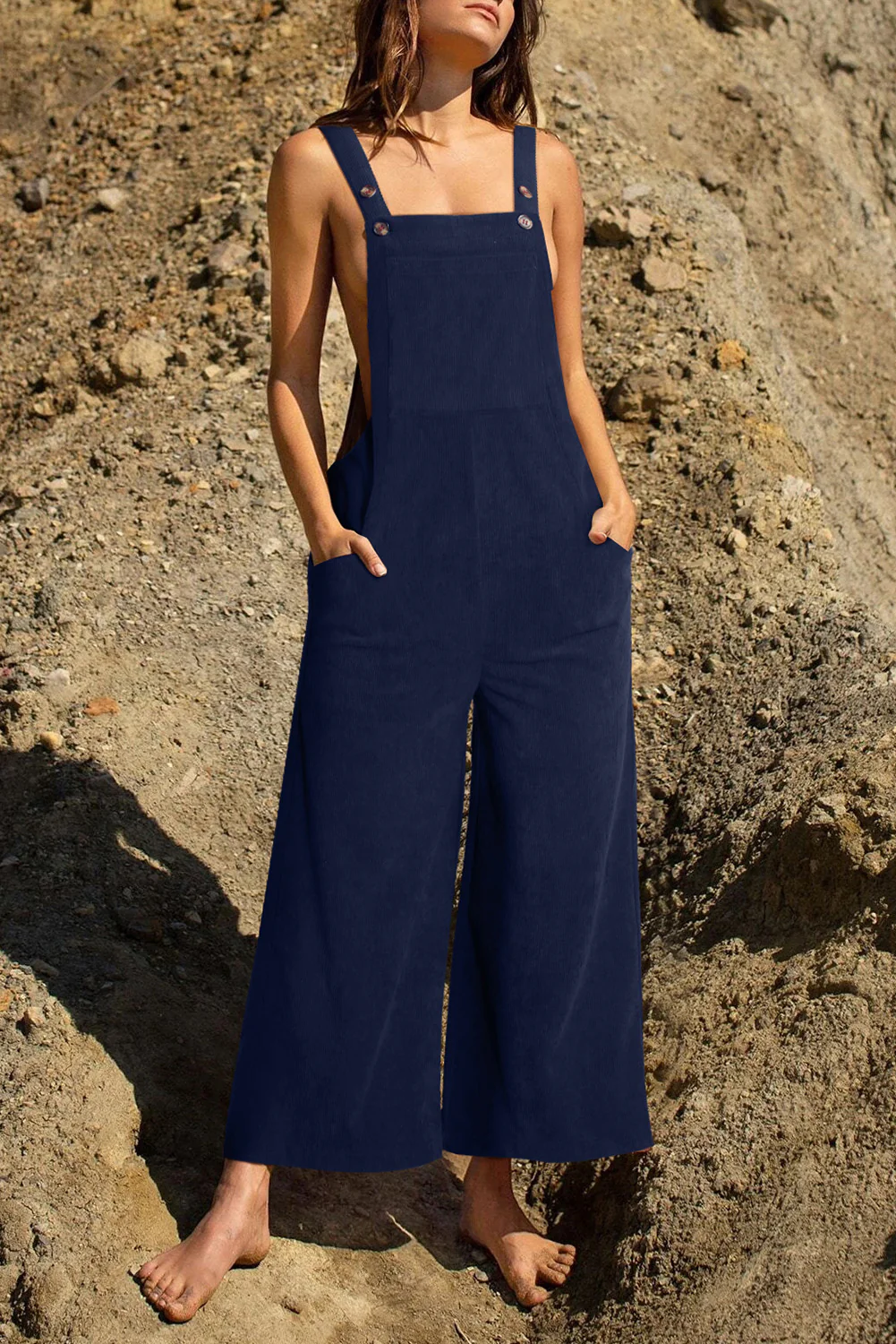 Pocketed Wide Leg Overall - Image 25