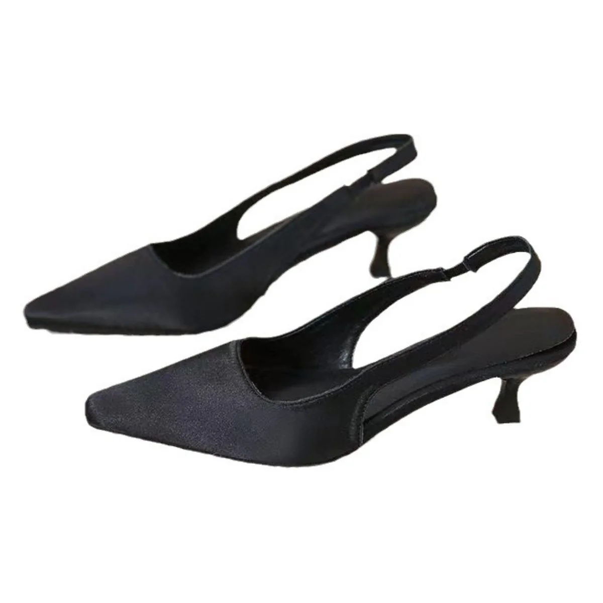 Point Toe Kitten Heel Slingback Pumps - Image 2