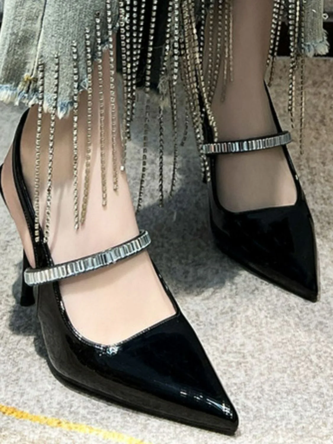 Point Toe Stiletto Slingback Pumps