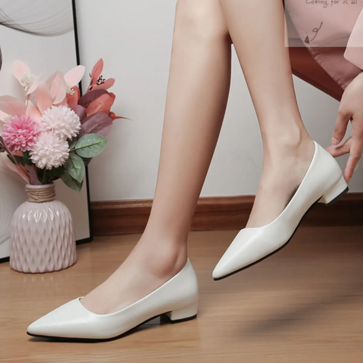 Pointed Toe Low Heel Pump - Image 10
