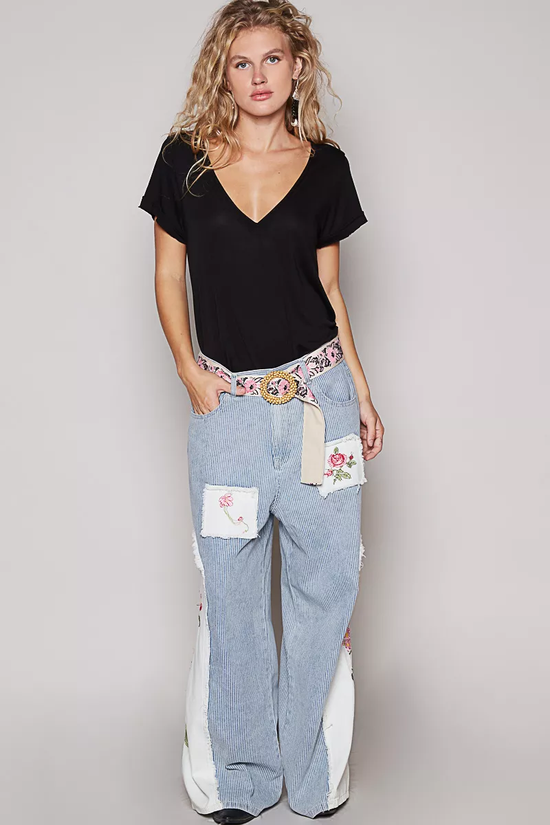 POL Basic V-Neck Short Sleeve T-Shirt - Image 5