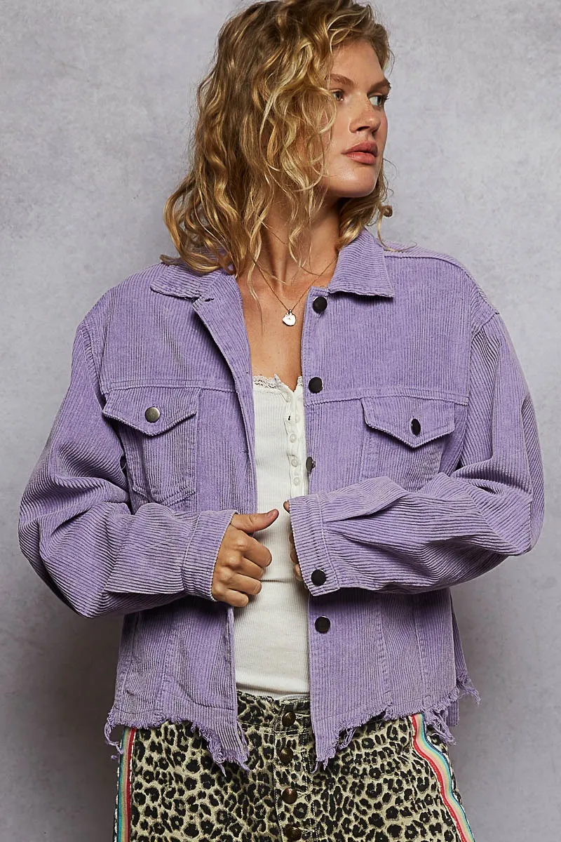 POL Button Down Corduroy Trucker Jacket - Image 2