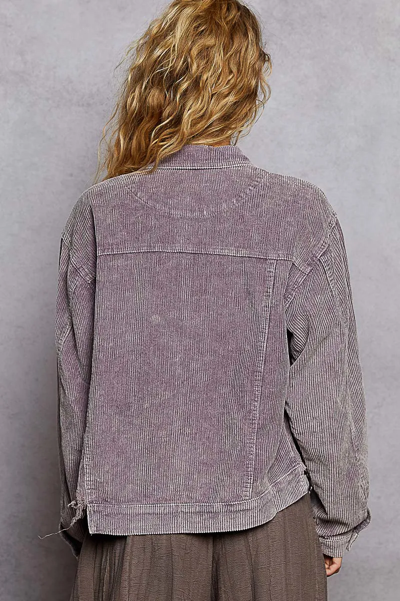 POL Button Down Corduroy Trucker Jacket - Image 3