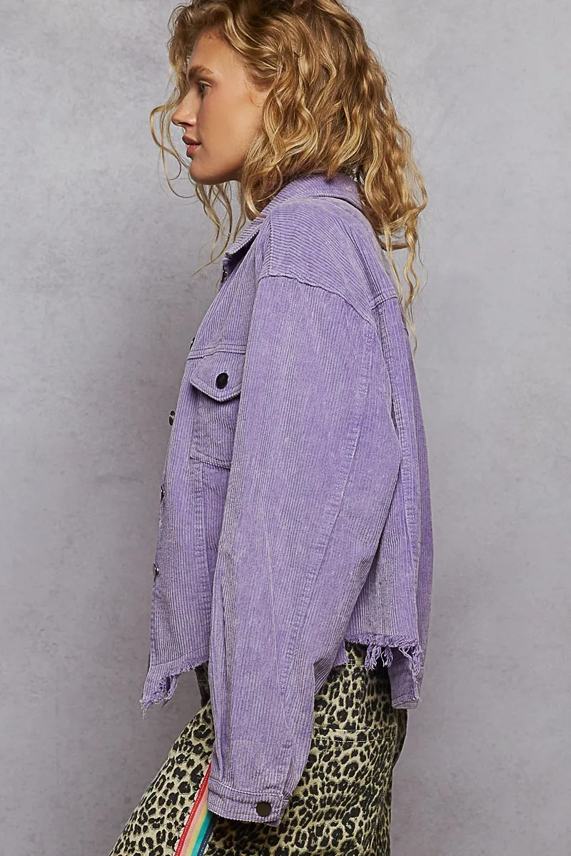 POL Button Down Corduroy Trucker Jacket - Image 3