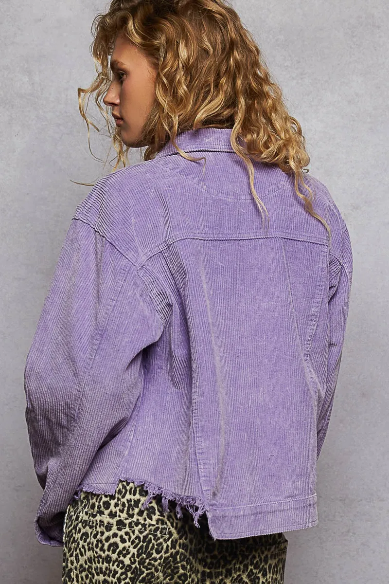 POL Button Down Corduroy Trucker Jacket - Image 4