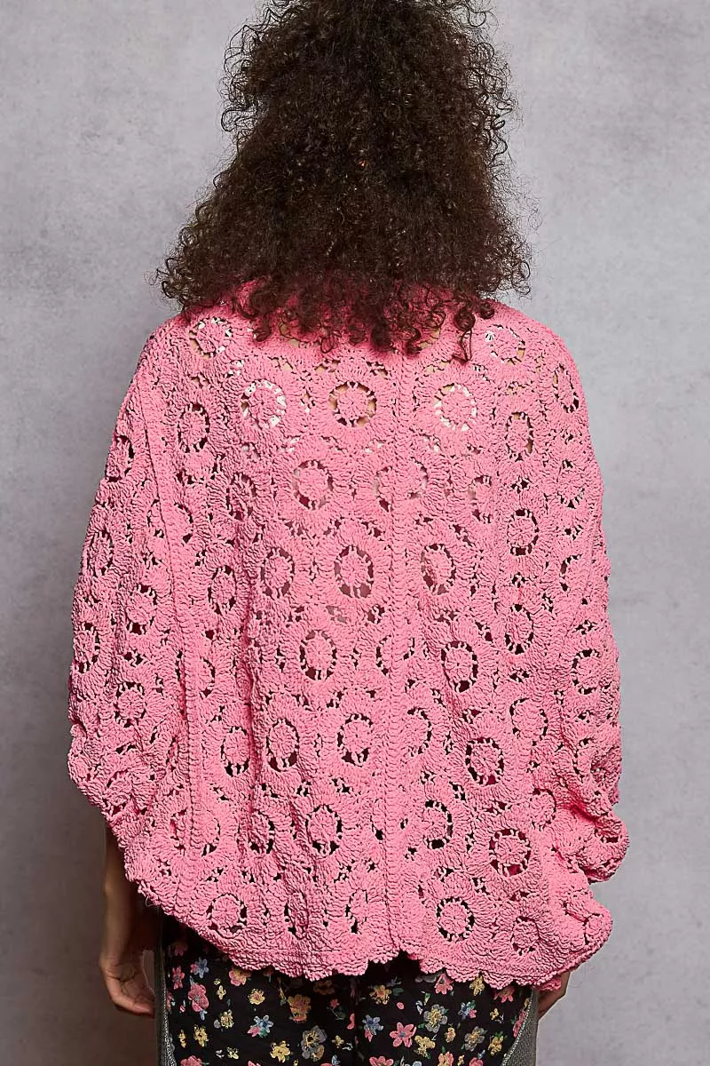 POL Floral Pattern Open Front Cardigan - Image 4