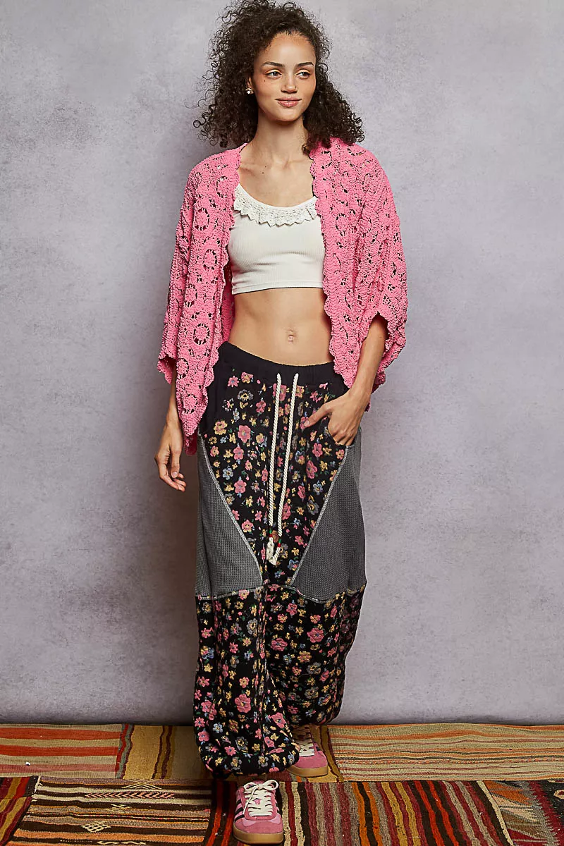 POL Floral Pattern Open Front Cardigan - Image 6