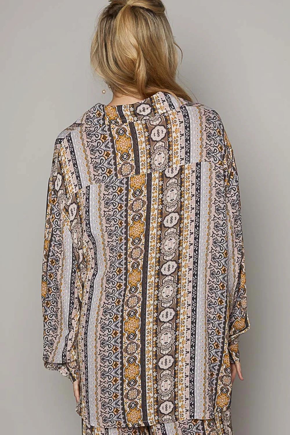 POL Long Sleeve Button Down Printed Shirt - Image 2