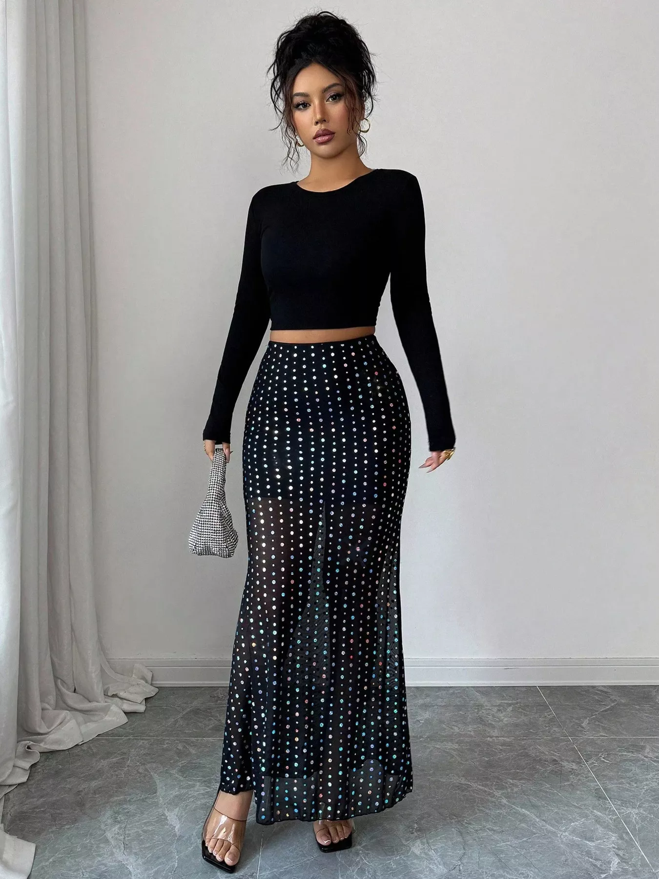 Polka Dot Maxi Skirt - Image 4