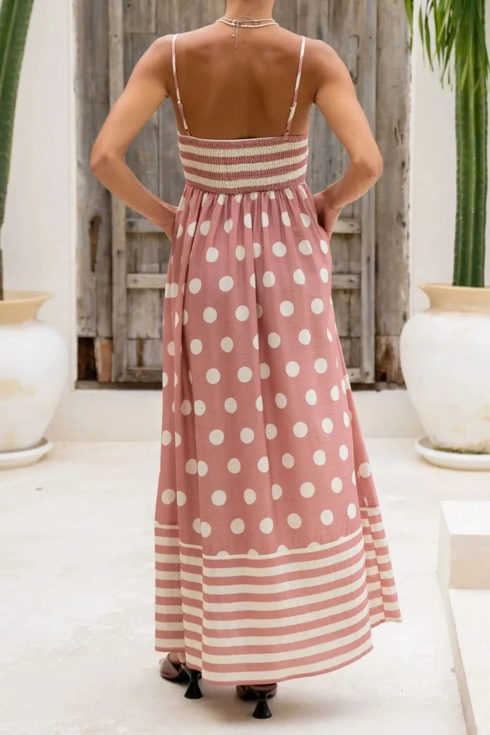 Polka Dot Square Neck Cami Dress - Image 13