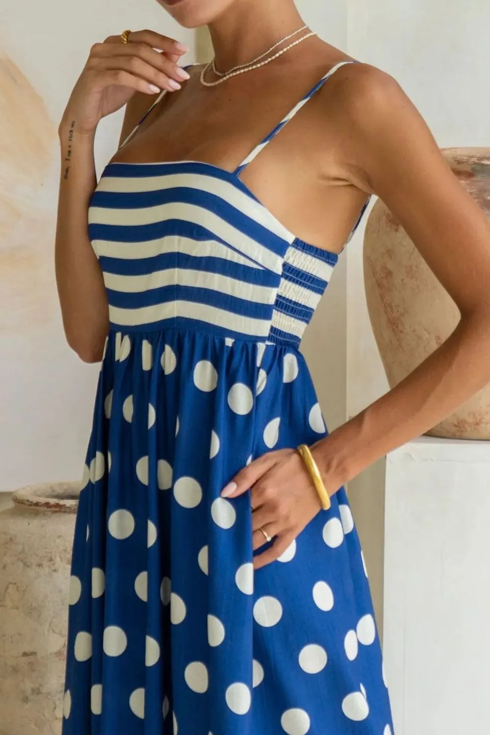 Polka Dot Square Neck Cami Dress - Image 15