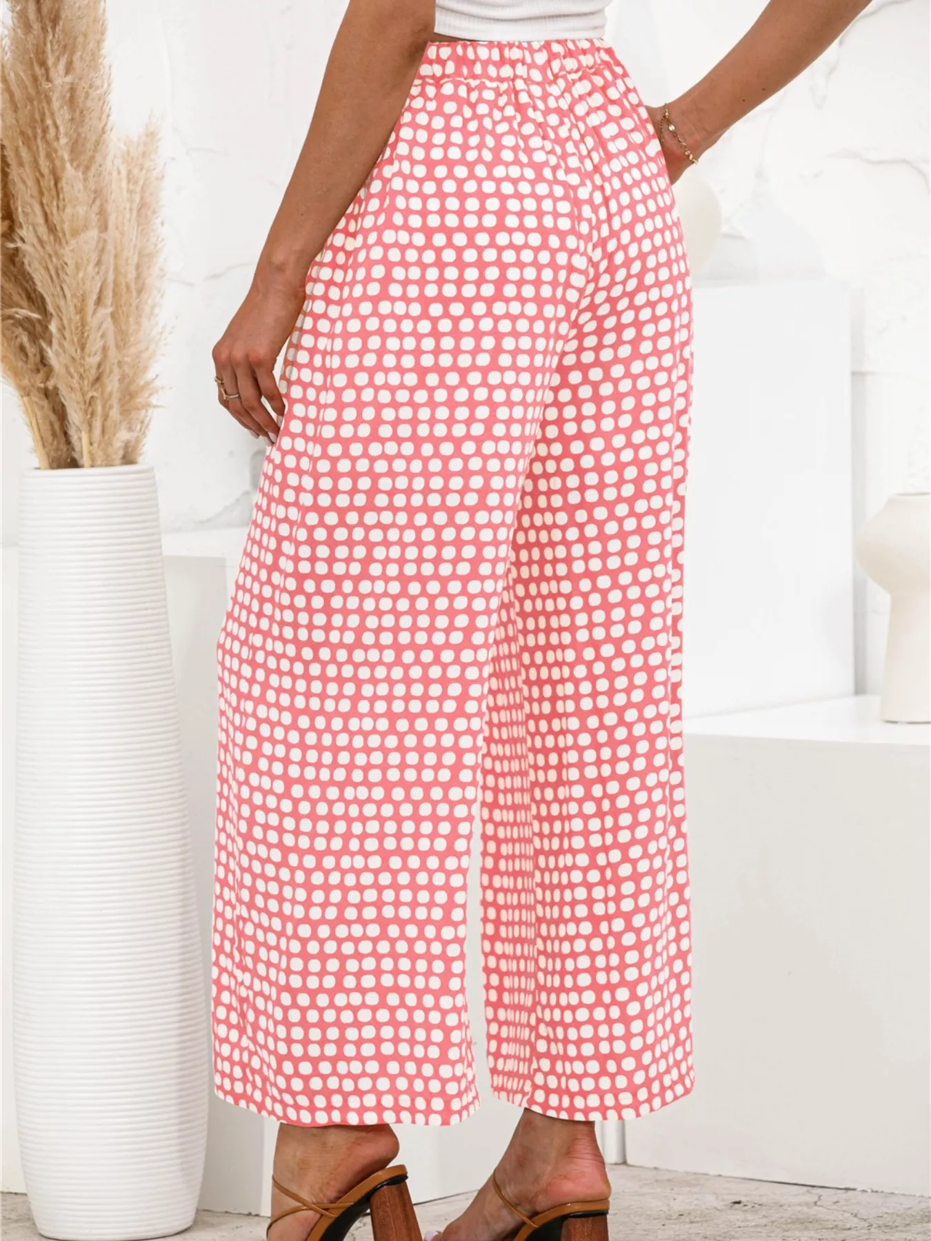 Polka Dot Wide Leg Pants - Image 2
