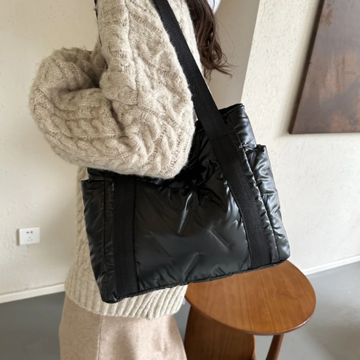 Polyester Tote Bag with Zipper - Image 2